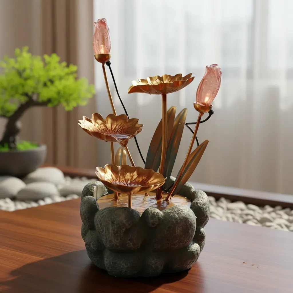 Fuente Tulipanes Con Led - Imagen 2