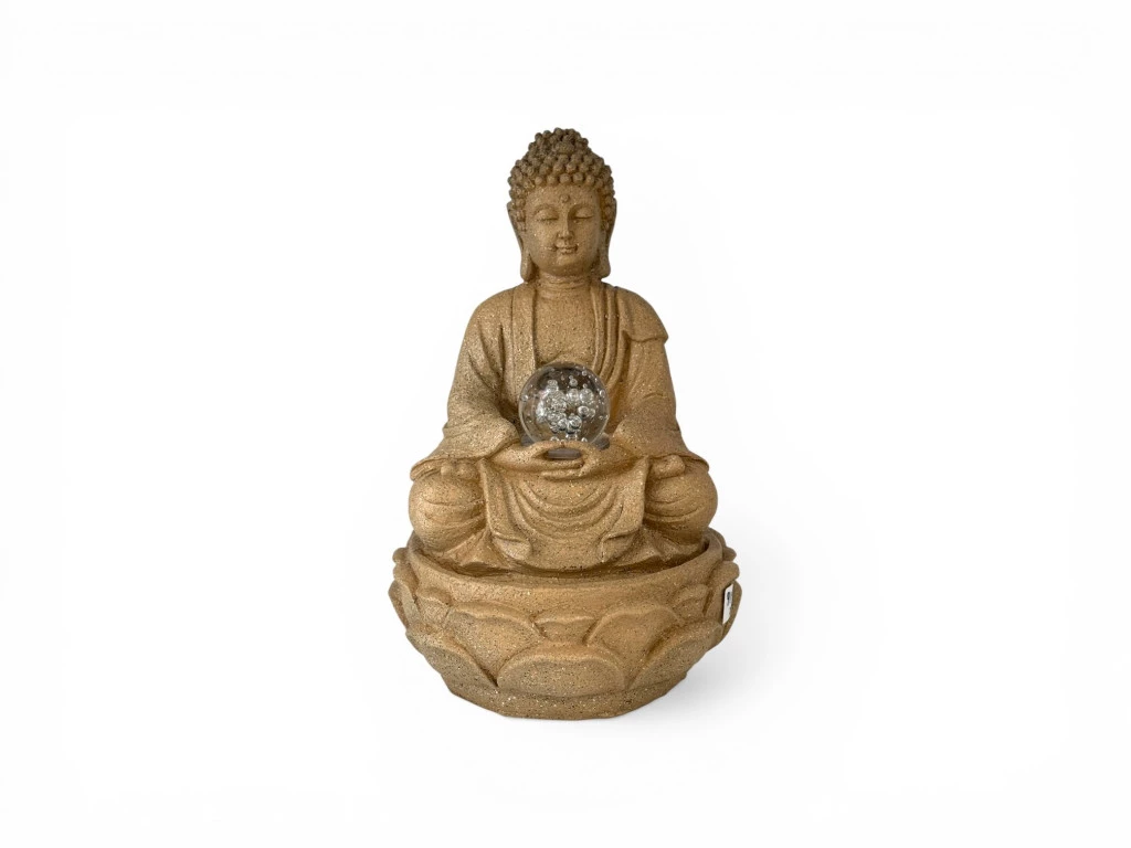 Fuente Buda Sobre Loto Con Led - Imagen 4